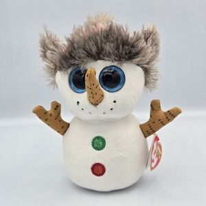 Ty Beanie Boos Buttons the Christmas Holiday Snowman 6" With Tag 2018